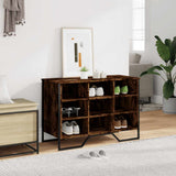 Shoe Cabinet Smoked Oak 90x38x61.5 cm Engineered Wood 848646
