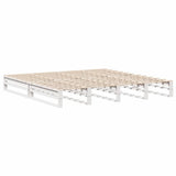 Bookcase Bed without Mattress White 180x200 cm Super King Solid Wood 3323885