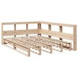 Bookcase Bed without Mattress 160x200cm Solid Wood Pine 3324493