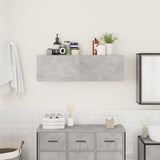 Bathroom Wall Cabinet Concrete Grey 100x25x30 cm Engineered Wood 860097