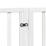 Dog Gate with Door Foldable 6 Panels White 300 cm Poplar Wood 352183