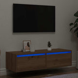 TV Cabinet with LED Lights Artisan Oak 100X35.5x25 cm 860246
