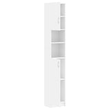 ZNTS Bathroom Cabinet White 32x25.5x190 cm Engineered Wood 802876