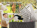 380L Waterproof Outdoor Storage Box, with Lockable Lid - Black T3398P314141
