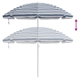 Beach Parasol Blue and White 263 x 263 x 272 cm 4010669