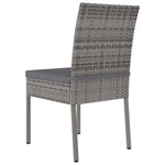 ZNTS 5 Piece Outdoor Dining Set with Cushions Poly Rattan Grey 3100403