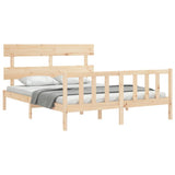 Bed Frame without Mattress King Size Solid Wood Pine 3193276