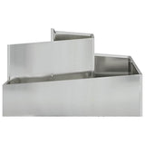 Garden Planter Silver 80 x 80 x 50 cm Galvanised Steel 873583