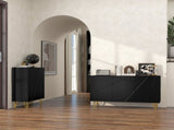 Modern Luxe High Gloss Sideboard, with Hairpin Legs - Black T3398P377929
