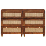 Sideboard Set 2 pcs Brown 60 x 33.5 x 75 cm Solid Mango wood 3310169