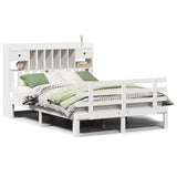 Bookcase Bed without Mattress White 140x200 cm Solid Wood Pine 3322797