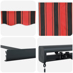 Retractable Awning Orange and Brown 4.5x3 m Fabric and Aluminium 3154569