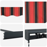 Retractable Awning Orange and Brown 4.5x3 m Fabric and Aluminium 3154569