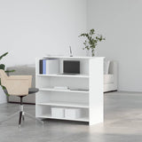 ZNTS Reception Desk White 100x50x103.5 cm Engineered Wood 3324160