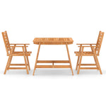 ZNTS 3 Piece Garden Dining Set Solid Acacia Wood 3057842