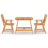 ZNTS 3 Piece Garden Dining Set Solid Acacia Wood 3057842