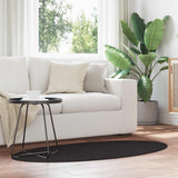 Area Rugs Oval HUARTE Black 80 x 150 cm 100% Polyester 4103649