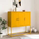 Highboard Mustard Yellow 100.5x39x107 cm Steel 846539