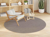 Area Rugs Round LUGO Taupe 120 CM Polyester 42022697