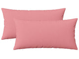 Cushion with Pillow HEERLEN 2 pcs Pink Fabric 927698
