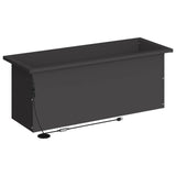 Garden Planter with LED Black 30 x 80 x 30 cm Steel 8008098