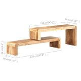 2 Piece TV Cabinet Solid Acacia Wood 323589