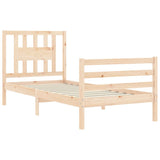 Bed Frame without Mattress Single Solid Wood 3194536