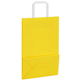 Paper Bags 250 pcs with Handles Yellow 21x11x31 cm 4102008