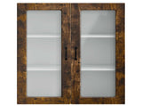 Wall Glass Cabinet PORTO Smoked Oak 80 x 31 x 100 cm 885510