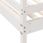 ZNTS Bunk Bed without Mattress 90x200/140x200 cm White Solid Wood 3207190