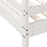 ZNTS Bunk Bed without Mattress 90x200/140x200 cm White Solid Wood 3207190