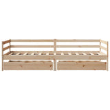 Daybed with Drawers without Mattress 80x200 cm Solid Wood 3302051