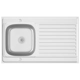 Kitchen Sink with Drainer Set Silver 1000x600x155 mm Stainless Steel 147237