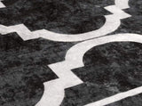 Rug Washable Black and White 120x180 cm 136605
