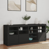 Sideboard with LED Lights Black 164x37x67 cm 3209052