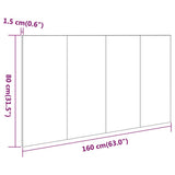 811037 Bed Headboard Sonoma Oak 160x1,5x80 cm Engineered Wood