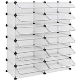 Shoe Rack Transparent 94.5x36.5x106 cm PP 340564