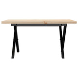 Coffee Table X-Frame 80x50x40.5 cm Solid Wood Pine and Steel 3282750