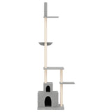 Floor to Ceiling Cat Tree Light Grey 250.5-276.5 cm 171721