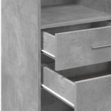 Highboard Concrete Grey 30x42.5x124 cm Engineered Wood 846155
