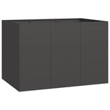 Planter Black 120x80x80 cm Steel 860787