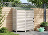 Garden Shed with Roof White 106 x 56 x 176.5 cm Solid Fir Wood 42033465