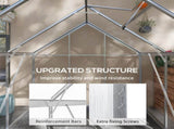 6 x 6ft Walk-In Greenhouse, Polycarbonate Greenhouse with Sliding Door, Window, Aluminium Frame, T3398P314642
