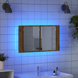Bathroom Mirror Cabinet with Shelf Artisan Oak 80 x 12 x 45 cm 886227