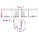 Foldable Dog Gate with Stands 4 pcs Smoked Oak 241 cm 892153