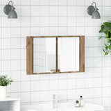 Bathroom Mirror Cabinet with Shelf Artisan Oak 80 x 12 x 45 cm 886227