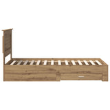 Bed Frame with Drawer with Headboard Manual Engineered Wood 3410365