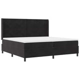 Box Spring Bed with Headboard Black 200 x 200 cm Velvet 3342082