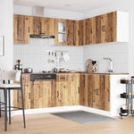 ZNTS 11 Piece Kitchen Cabinet Set Kalmar Old Wood Engineered Wood 3314949