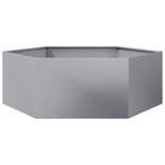 ZNTS Garden Planter Hexagon 138x120x45 cm Galvanized Steel 851141